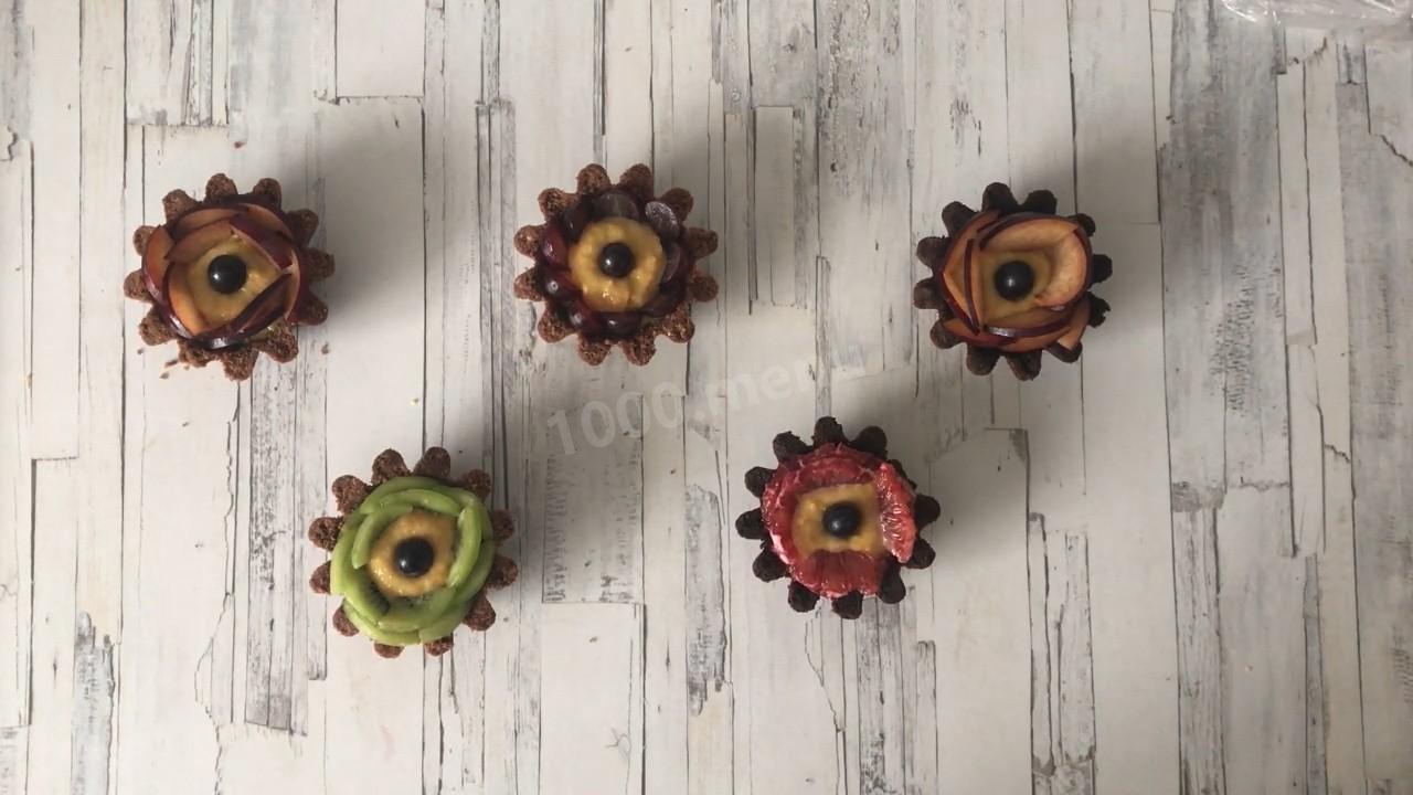 Шаг 15 приготовления Песочные корзиночки с фруктами пирожные