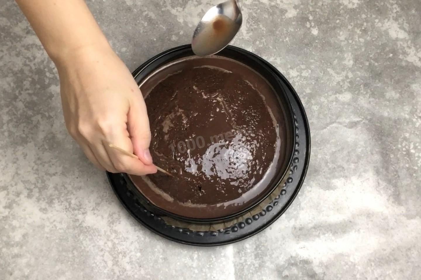 Шаг 11 приготовления Мокрый шоколадный пирог