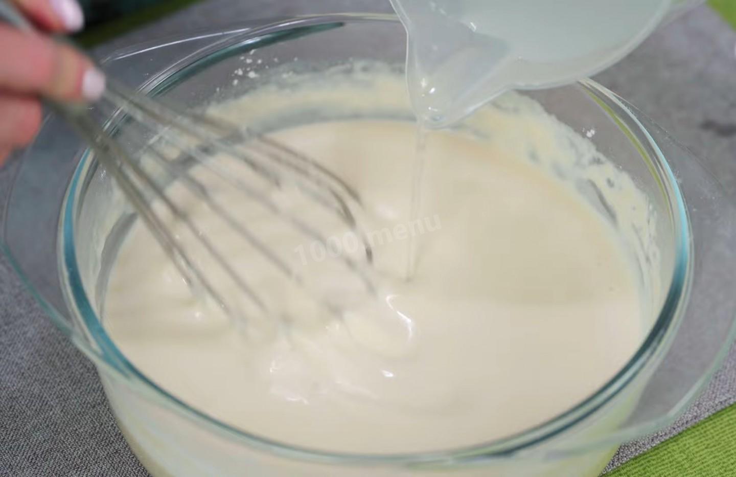 Шаг 8 приготовления Блины из заварного теста с начинкой из мясного фарша