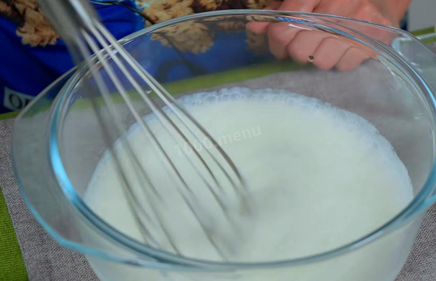 Шаг 4 приготовления Оладьи с яблоками кусочками на кефире с содой пышные