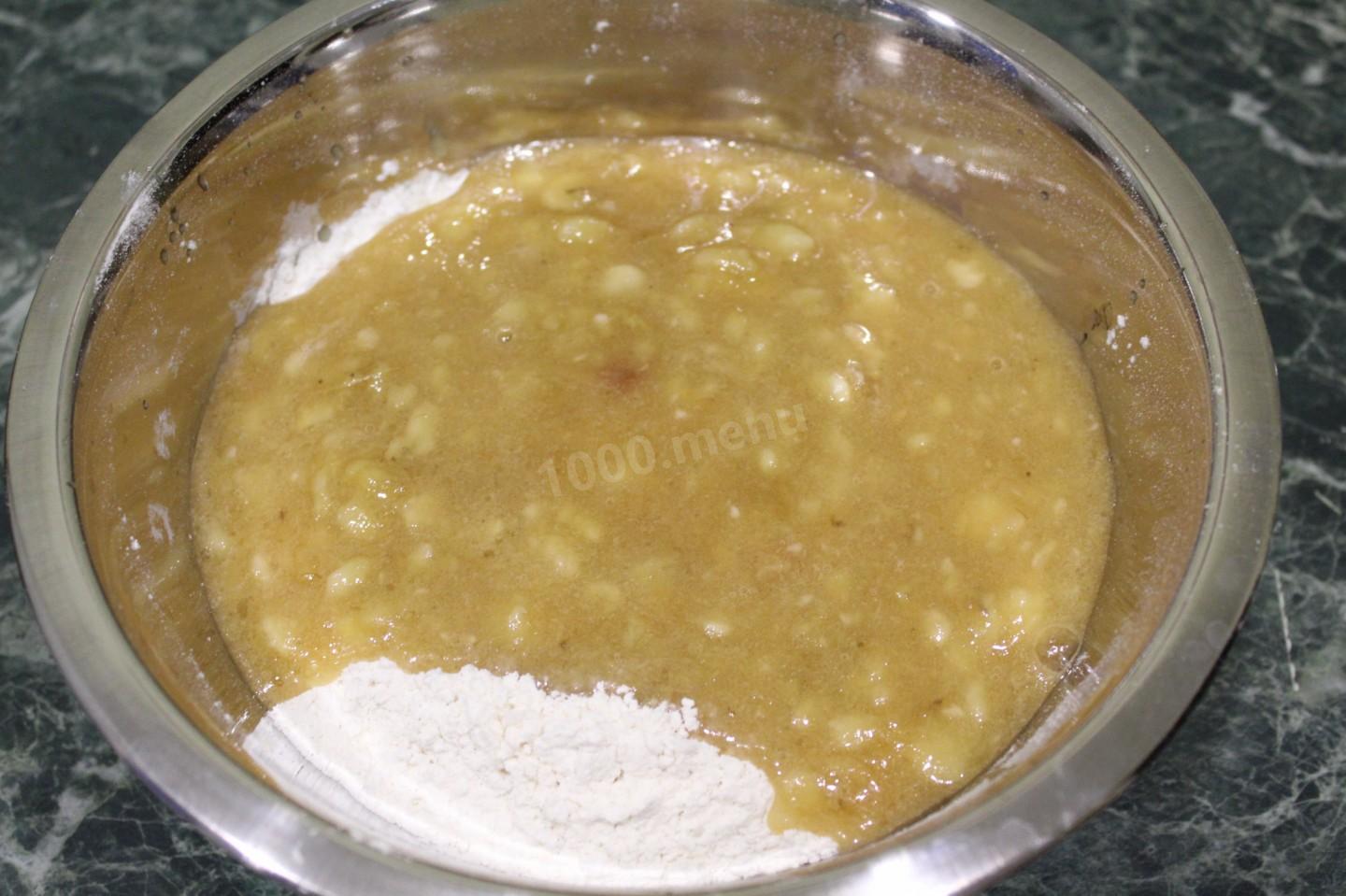 Шаг 8 приготовления Постное печенье с бананами и изюмом