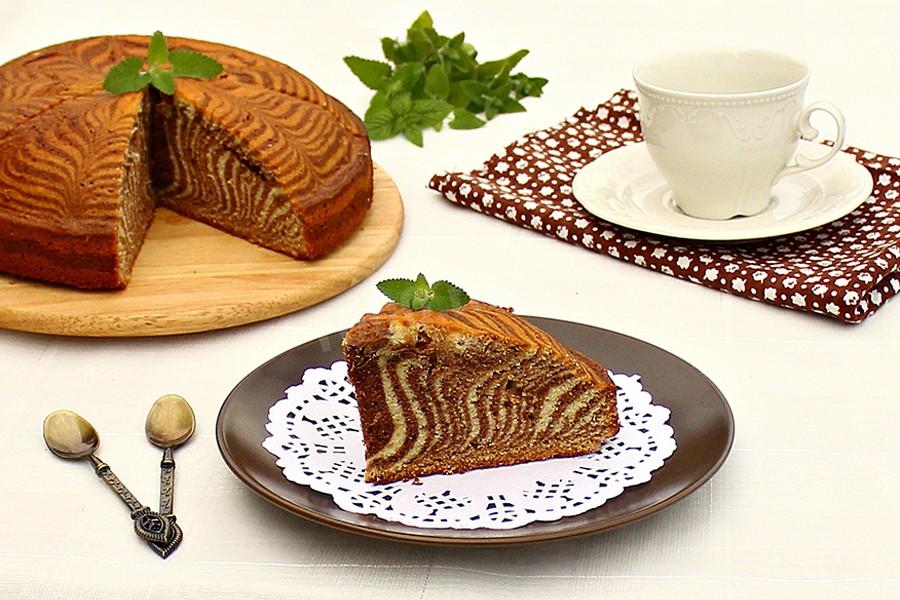 Обложка рецепта Зебра с молоком на масле