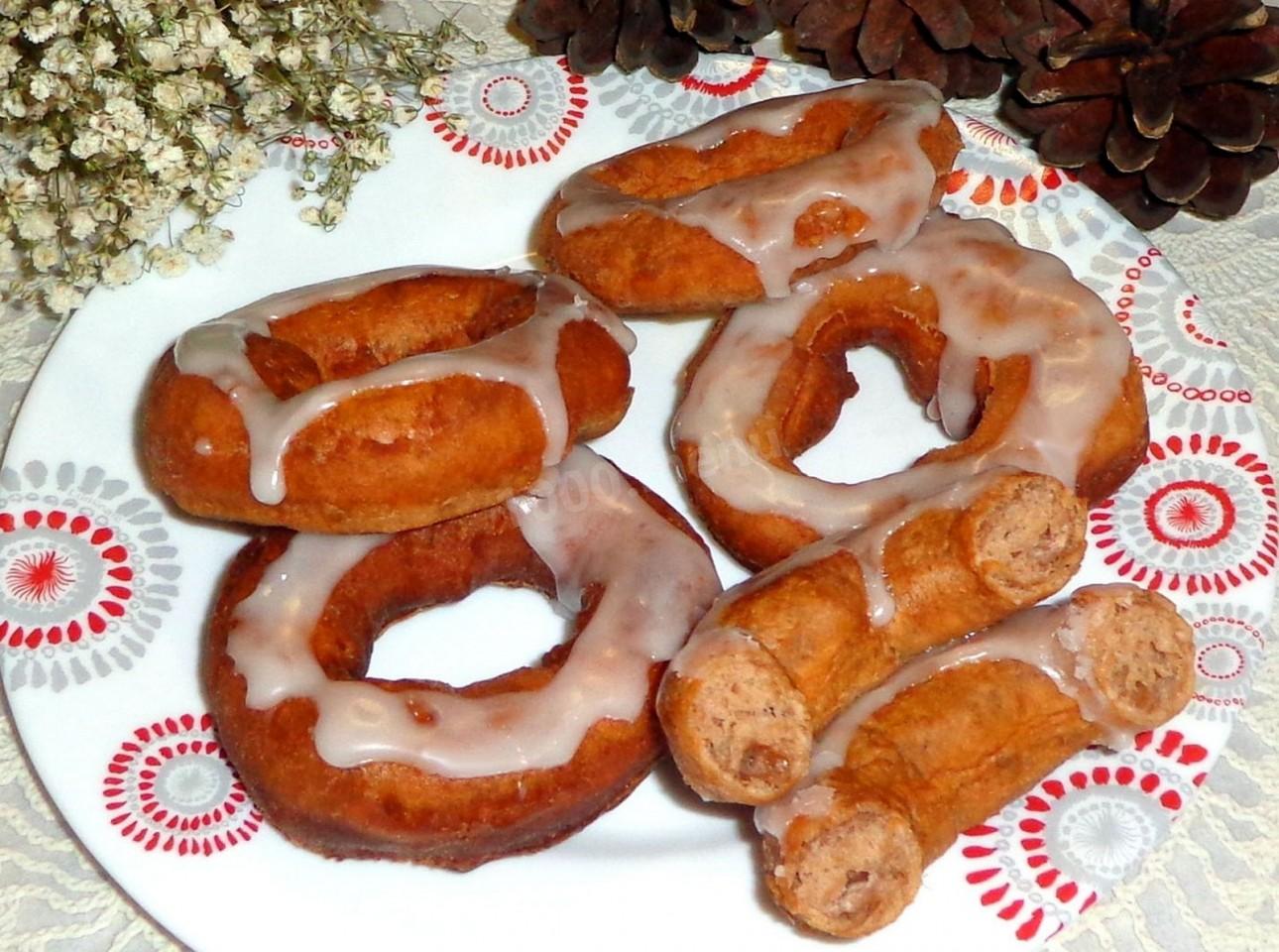 Обложка рецепта Жареные пончики из теста с какао
