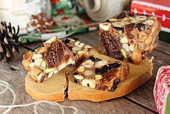 Шаг 9 приготовления Кекс фруктово-ореховый рождественский
