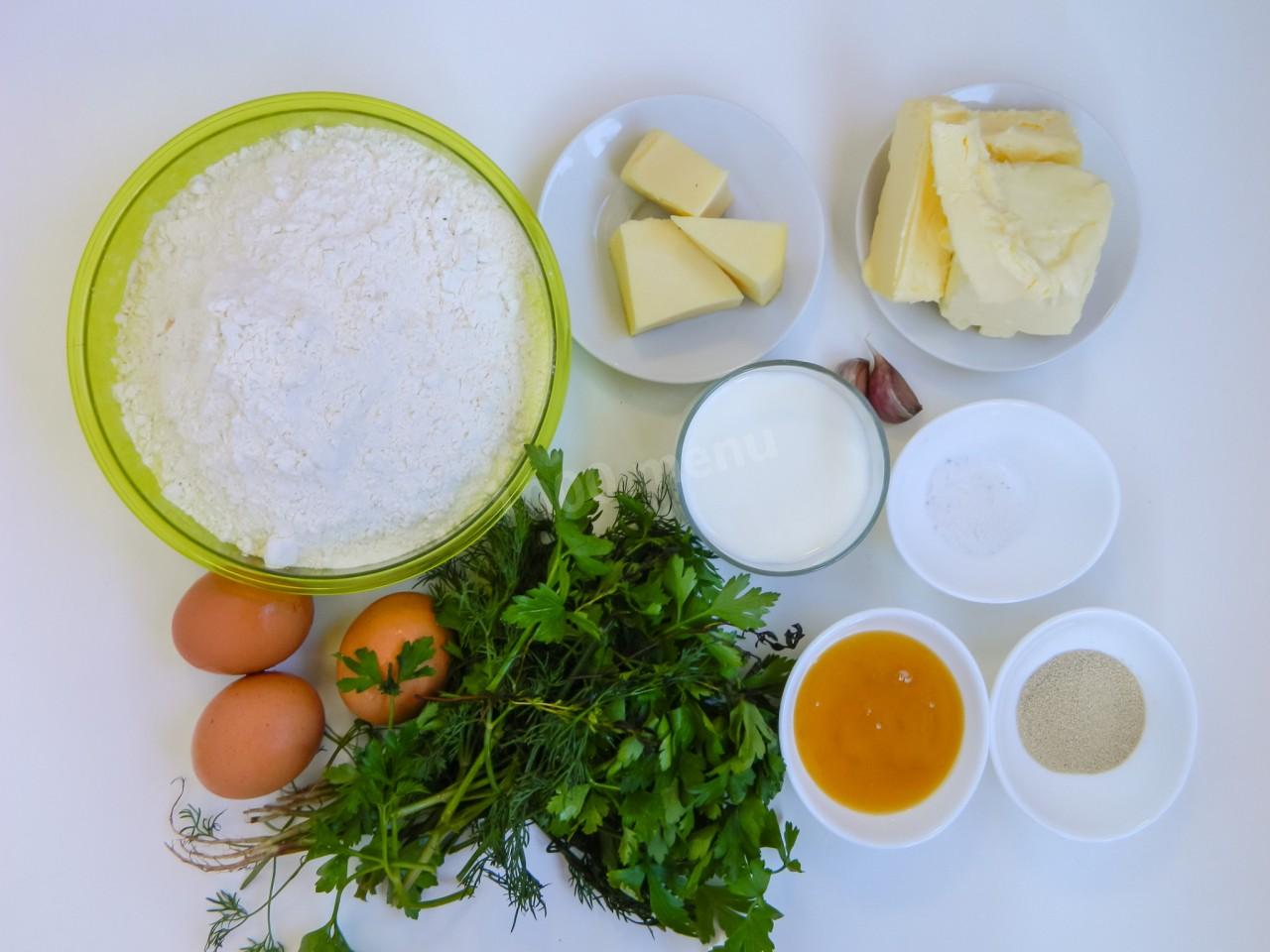 Шаг 1 приготовления Хлеб косичка с чесноком и пряными травами