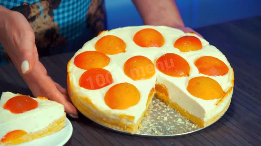 Шаг 21 приготовления Песочный пирог с абрикосами и творогом