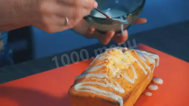 Шаг 19 приготовления Лимонный кекс на кефире с разрыхлителем