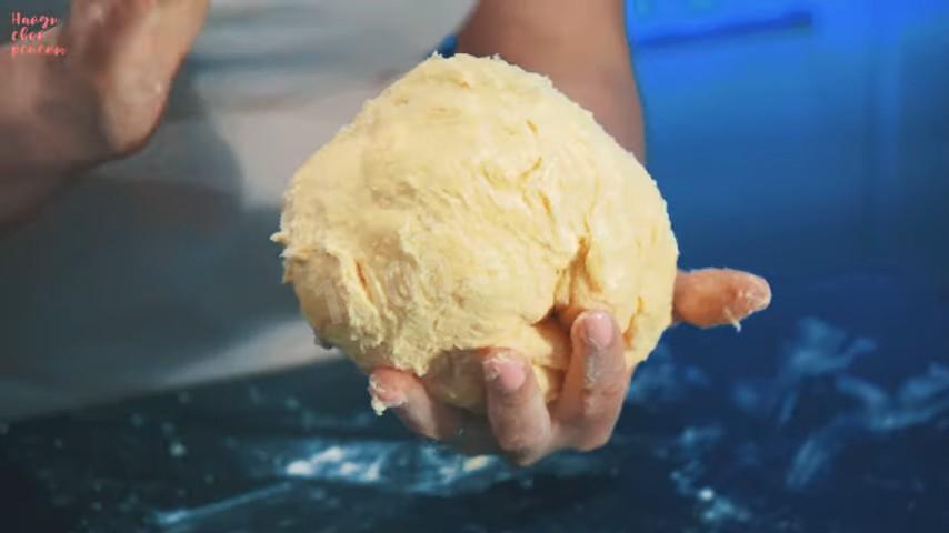 Шаг 13 приготовления Песочные рогалики с белковой начинкой