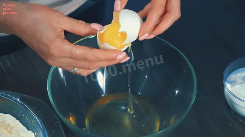 Шаг 7 приготовления Песочные рогалики с белковой начинкой