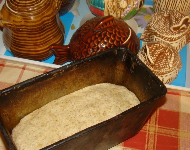 Шаг 4 приготовления Хлеб домашний с отрубями