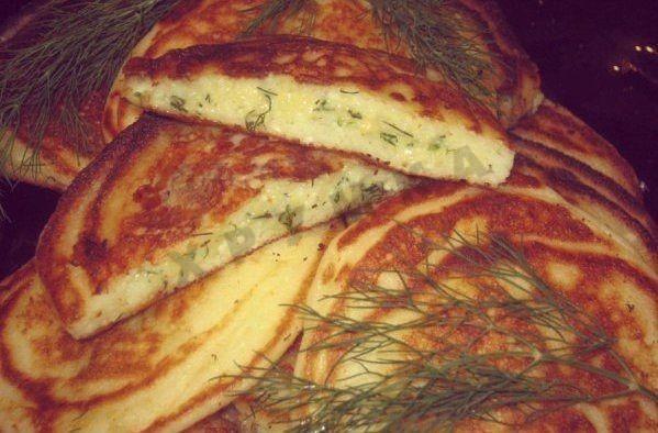 Обложка рецепта Творожные оладьи как  хачапури с овсяной мукой