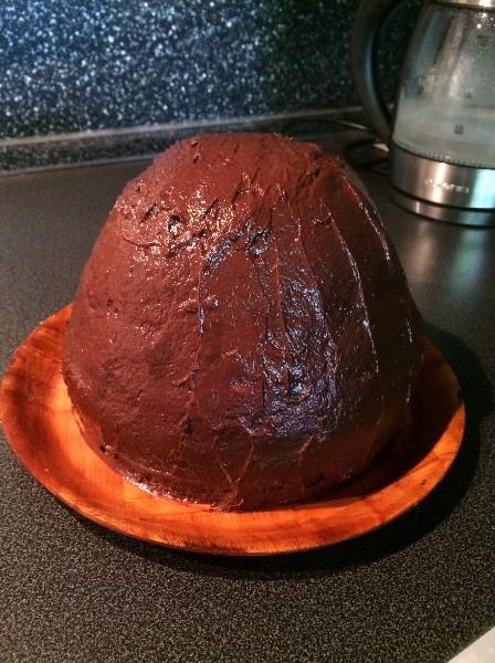 Шаг 11 приготовления Торт Новогодний Мешочек с деньгами