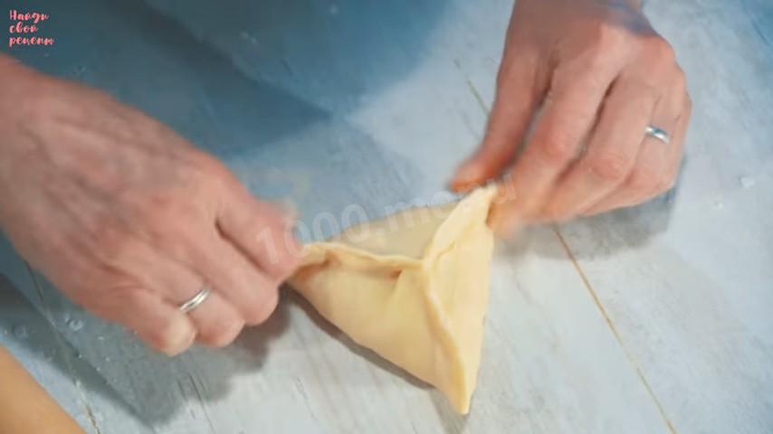 Шаг 19 приготовления Самса с  фаршем из баранины и говядины