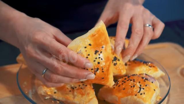 Шаг 23 приготовления Самса с  фаршем из баранины и говядины