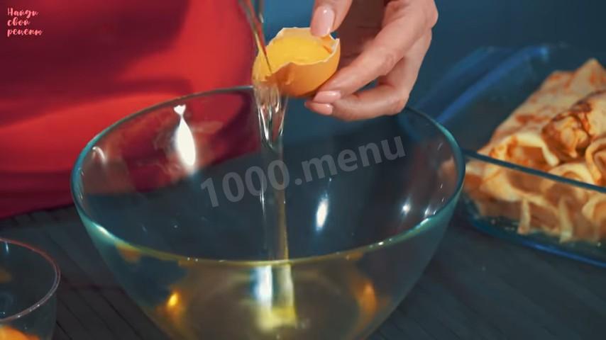 Шаг 12 приготовления Блинный пирог с начинкой из фруктов