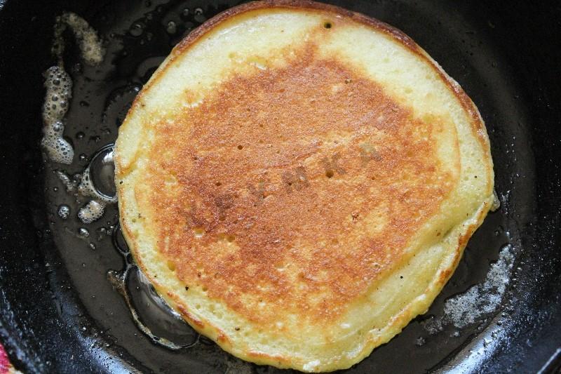 Шаг 9 приготовления Панкейки кефирные