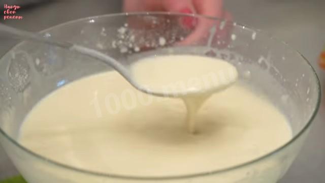Шаг 11 приготовления Блины на молоке классические и яйцах