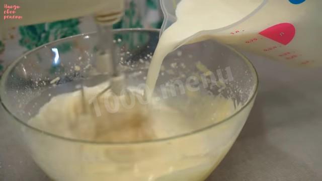 Шаг 7 приготовления Блины на молоке классические и яйцах