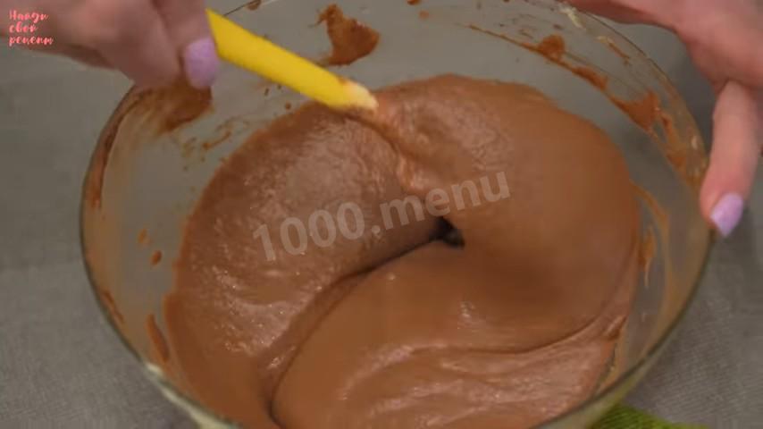Шаг 14 приготовления Оригинальный и нежный пирог - манник Зебра