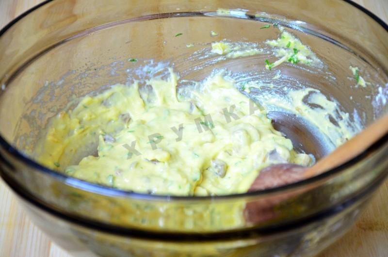Шаг 8 приготовления Мадлен с шампиньонами