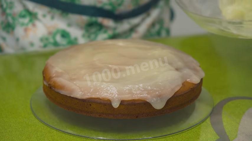 Шаг 29 приготовления Элитный банановый пирог с лимонной заливкой