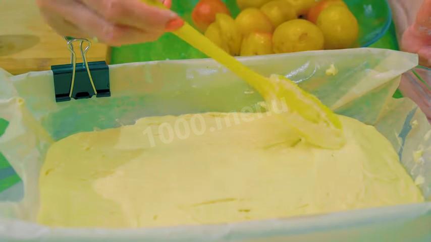 Шаг 6 приготовления Вкусный фруктовый пирог с ванилью и абрикосами к чаю