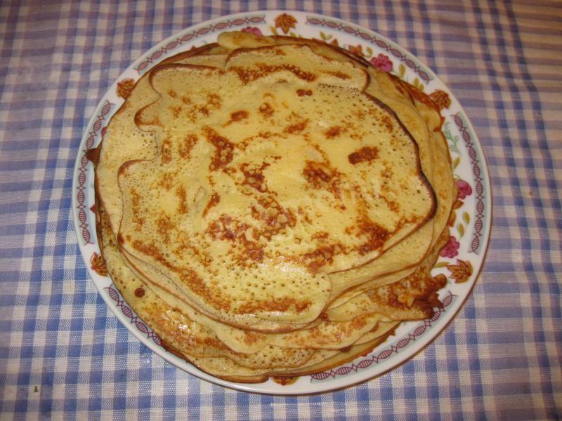 Шаг 13 приготовления Блины из пшеничной и кукурузной муки