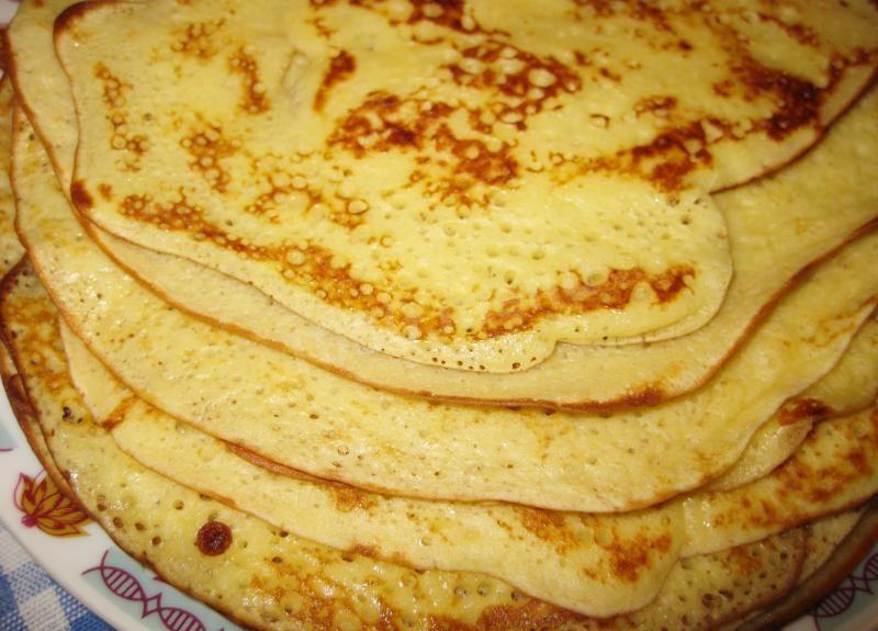 Шаг 14 приготовления Блины из пшеничной и кукурузной муки