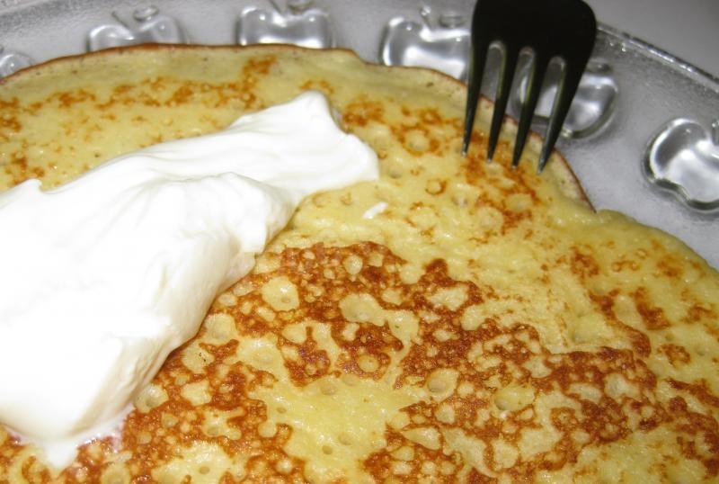 Шаг 16 приготовления Блины из пшеничной и кукурузной муки