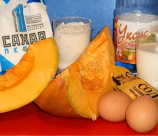 Шаг 1 приготовления Блины тыквенные на молоке