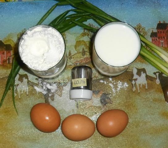 Шаг 1 приготовления Закусочные мешочки из блинов с разными несладкими начинками