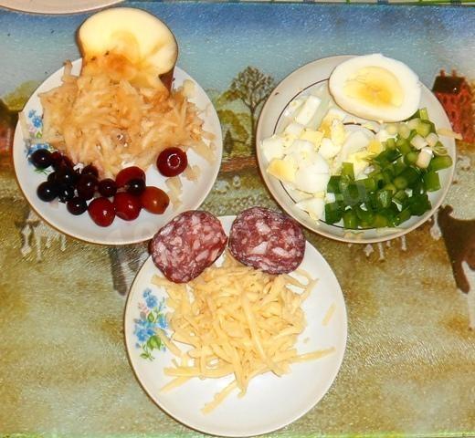 Шаг 4 приготовления Закусочные мешочки из блинов с разными несладкими начинками