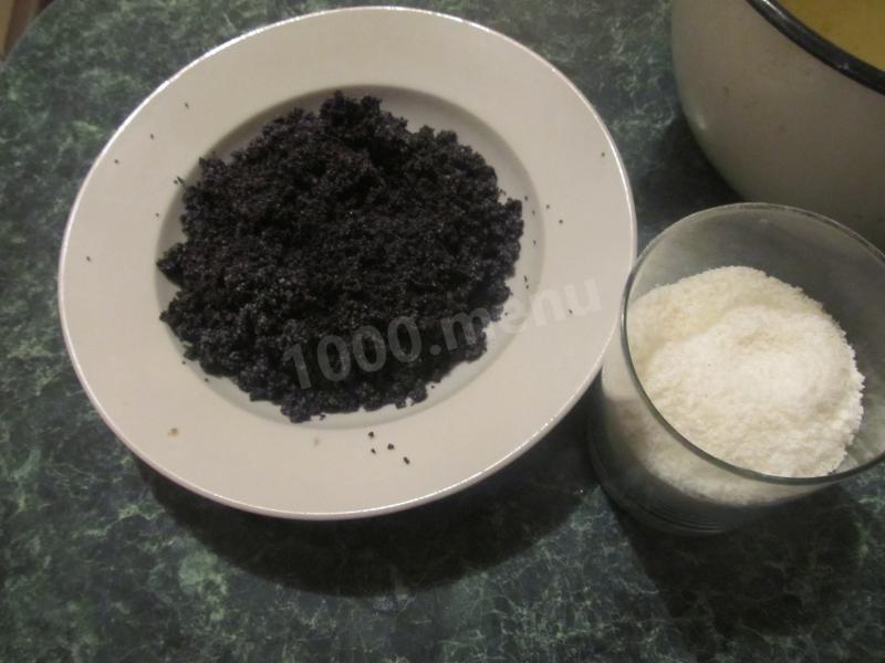 Шаг 2 приготовления Торт с маком и кокосовой стружкой