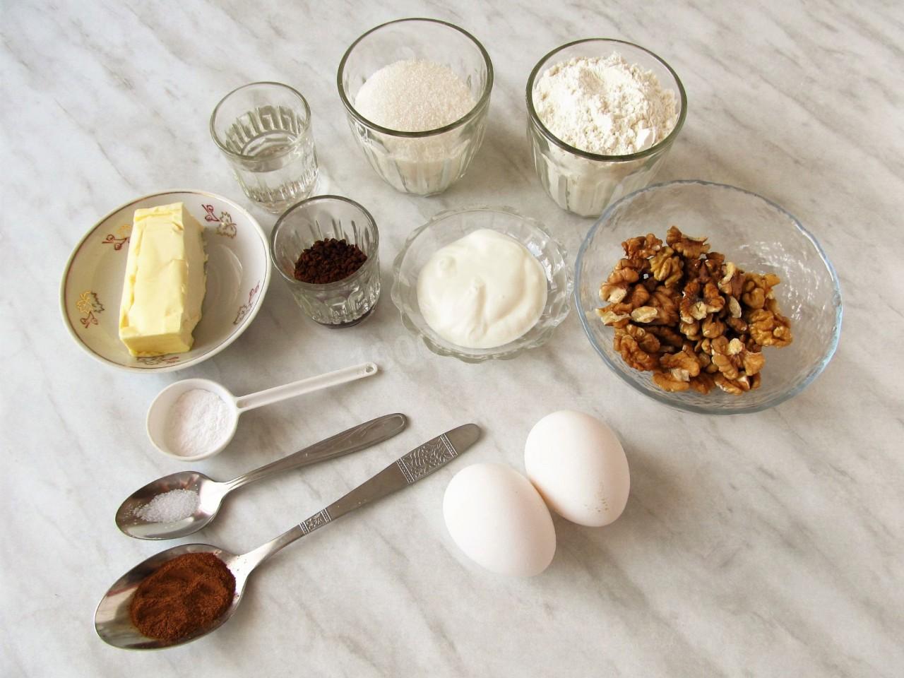 Шаг 1 приготовления Кофейный кекс с корицей и орехами