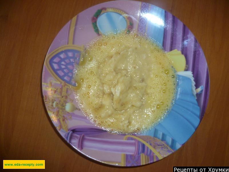 Шаг 4 приготовления Оладьи на овсяной муке с бананом