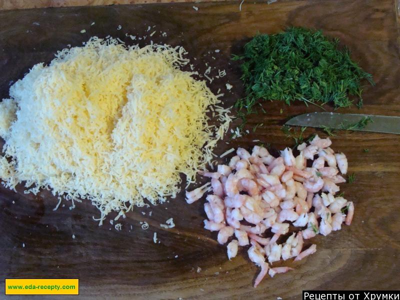 Шаг 4 приготовления Маффины с креветками