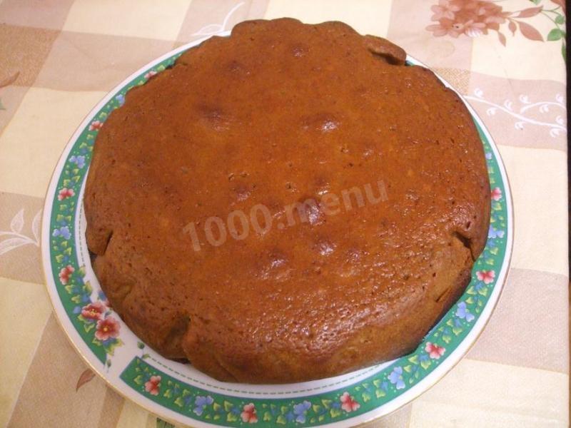 Шаг 11 приготовления Постная коврижка на черном чае и подсолнечном масле