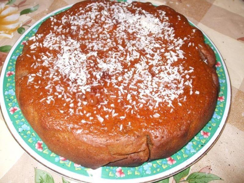 Обложка рецепта Постная коврижка на черном чае и подсолнечном масле