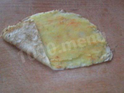 Шаг 3 приготовления Постные блинчики с начинкой из картофеля