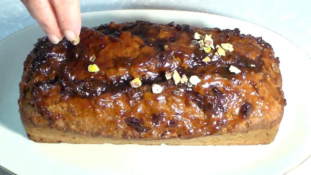 Шаг 12 приготовления Кекс с финиками и орехами на соке