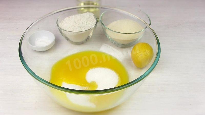 Шаг 1 приготовления Постный манник на апельсиновом соке