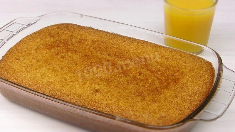 Шаг 10 приготовления Постный манник на апельсиновом соке