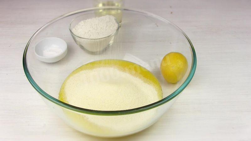 Шаг 2 приготовления Постный манник на апельсиновом соке