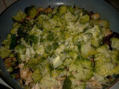 Шаг 7 приготовления Открытый пирог киш куриный с грибами