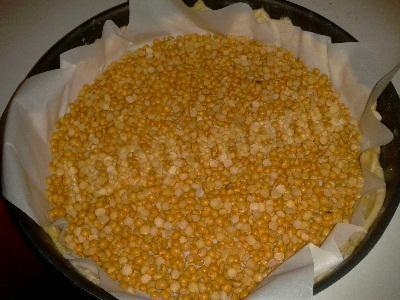 Шаг 8 приготовления Открытый пирог киш куриный с грибами