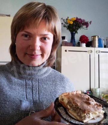 Шаг 8 приготовления Дрожжевой пирог с мясом и рисом