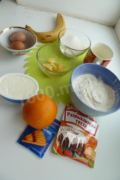 Шаг 1 приготовления Фруктовый торт со сливочно-сырным кремом