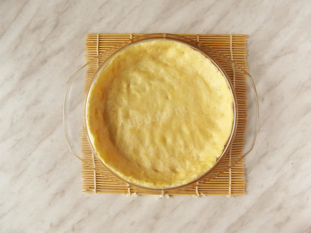 Шаг 9 приготовления Песочный пирог с творогом и зеленью