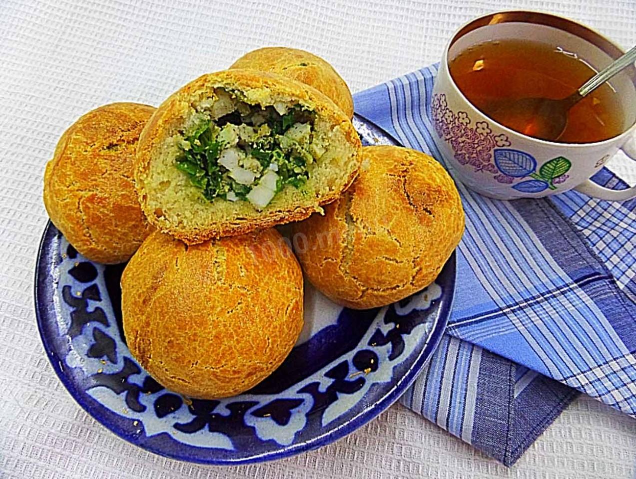 Шаг 9 приготовления Булочки с яйцами и зеленью на простокваше