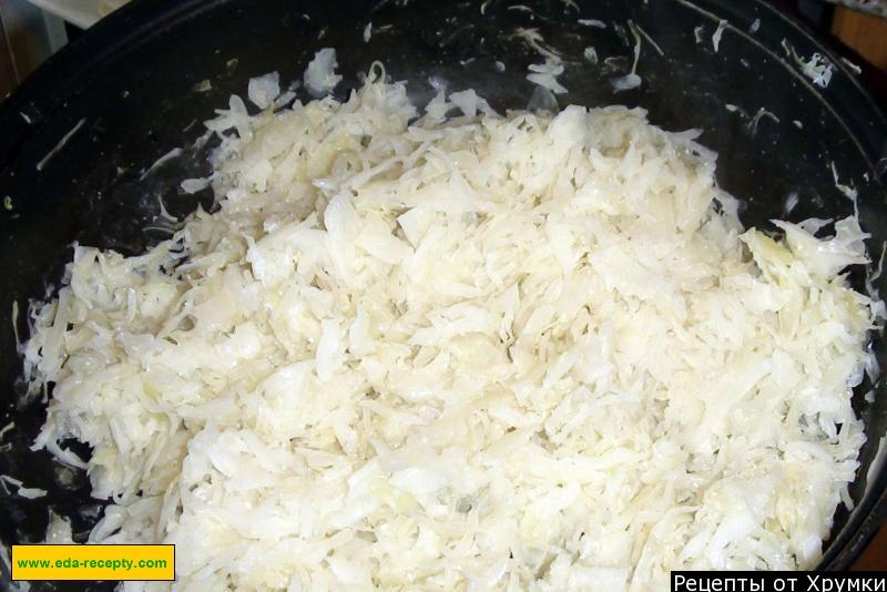 Шаг 5 приготовления Оладьи на молоке и капусте